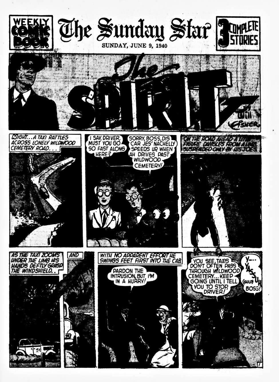Book Cover For The Spirit (1940-06-09) - Sunday Star (b/w)