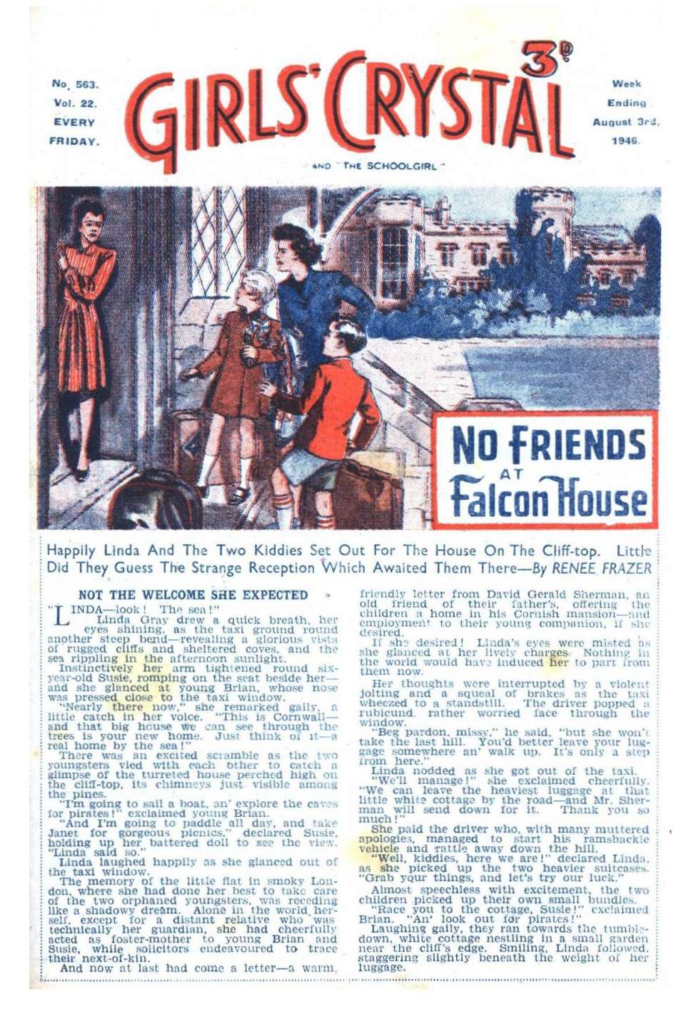 Book Cover For Girls' Crystal 563 - No Friends at Falcon House