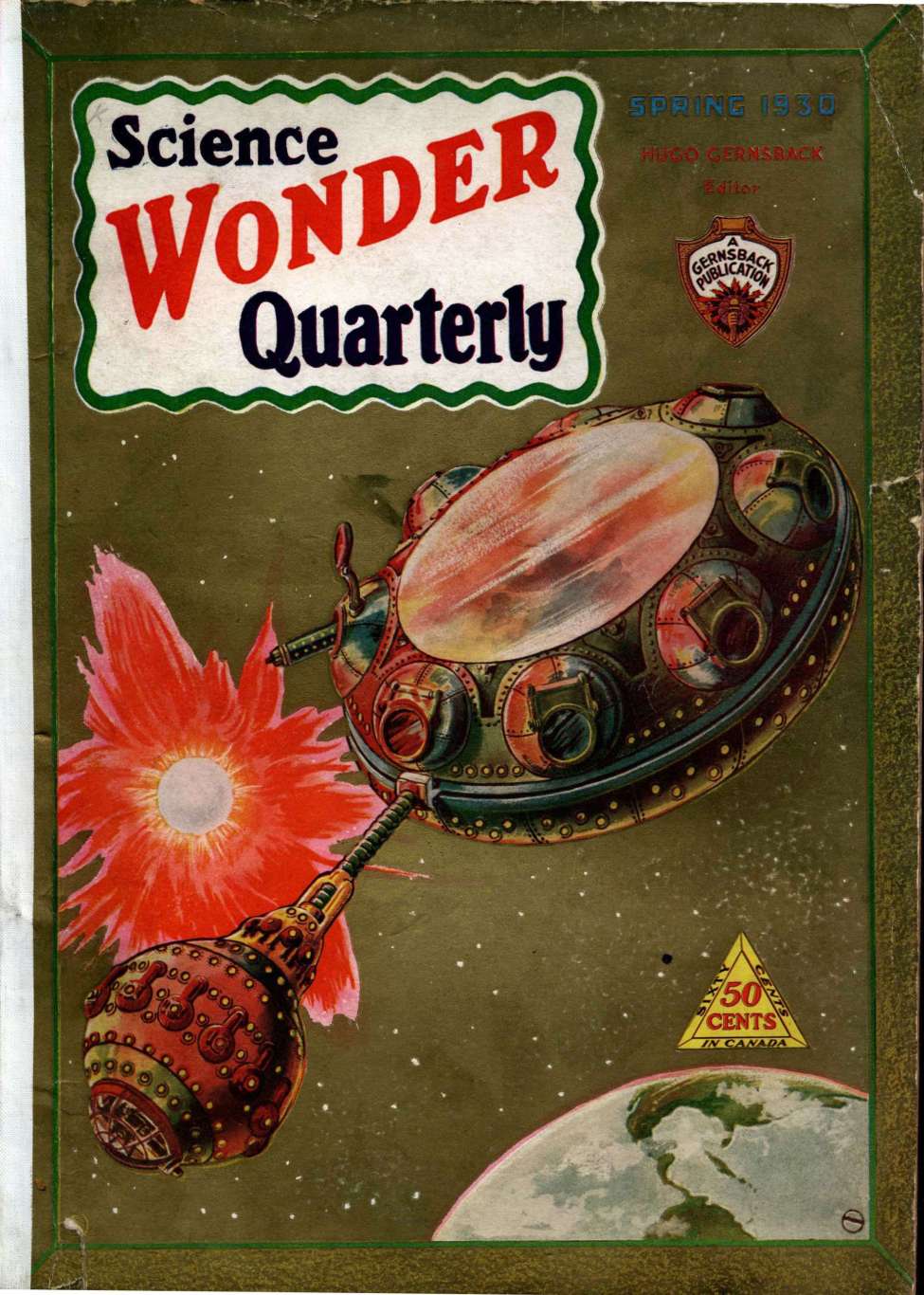 Book Cover For Science Wonder Quarterly 3 - The Stone from the Moon - O. W. Gail