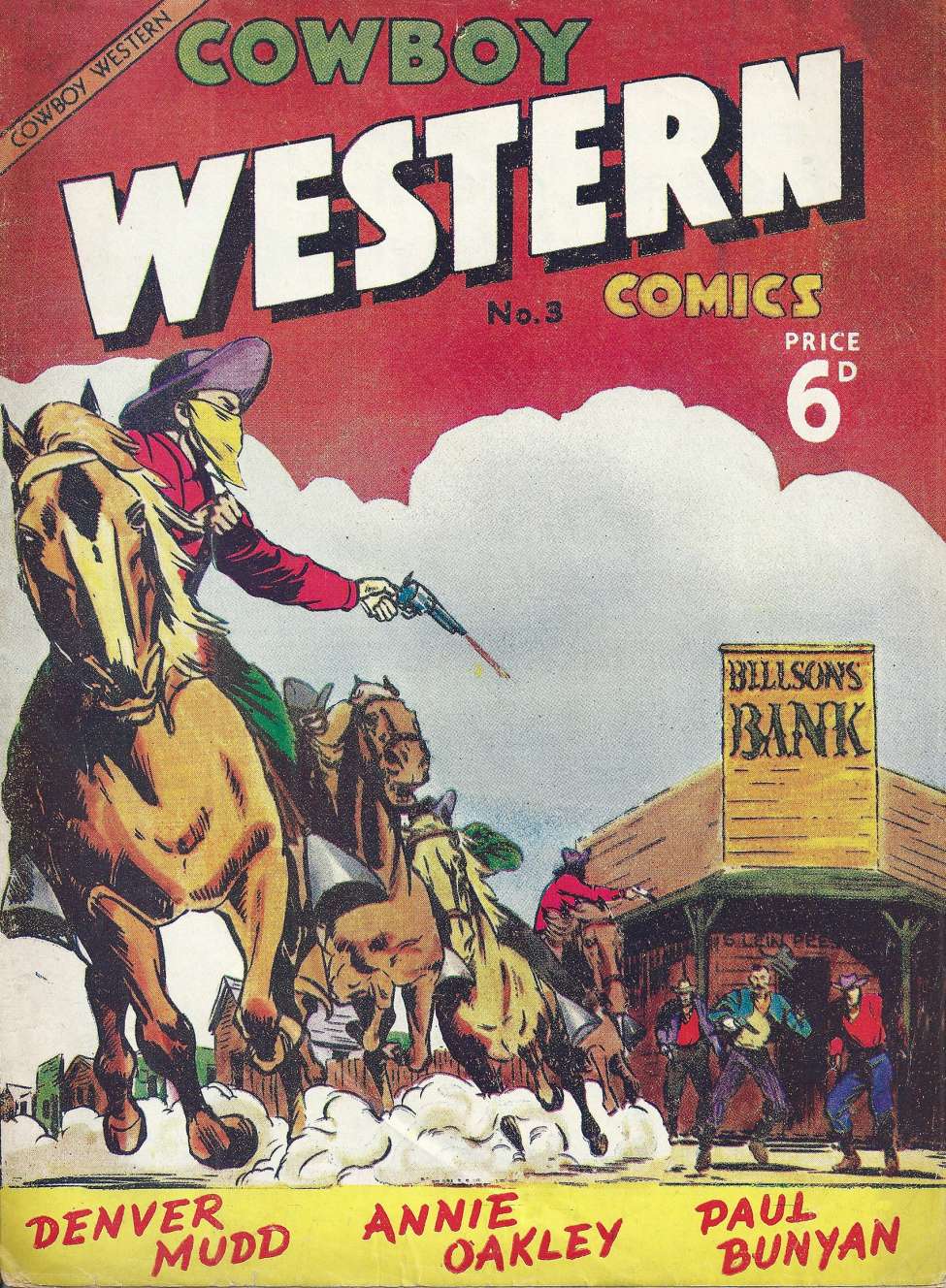 Comic Book Cover For Cowboy Western Comics 3