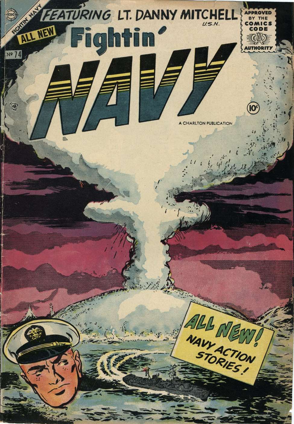 Comic Book Cover For Fightin' Navy 74