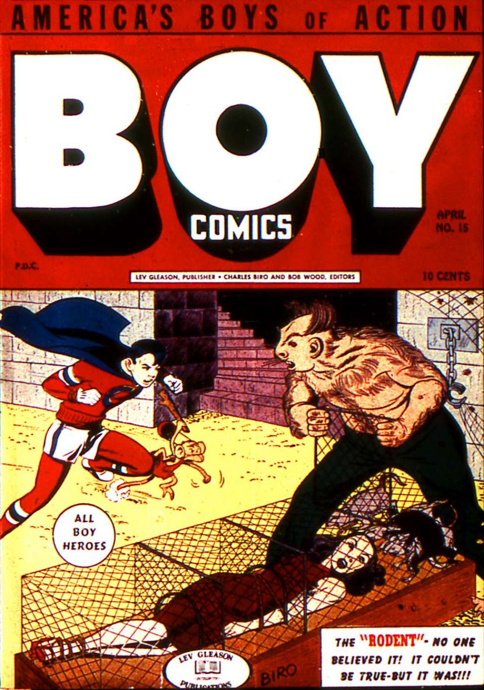 Comic Book Cover For Boy Comics 15 (fiche) - Version 2