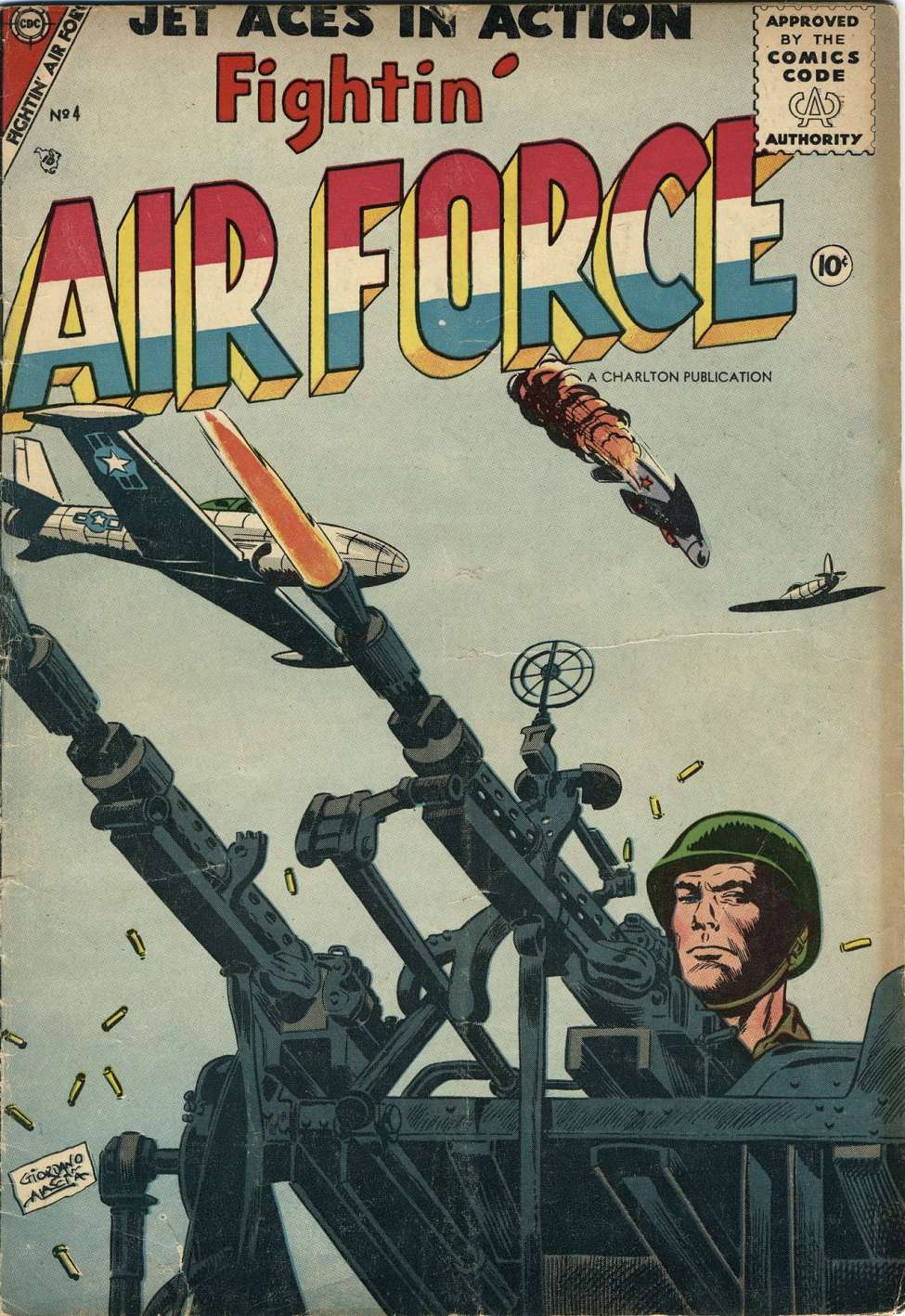 Comic Book Cover For Fightin' Air Force 4