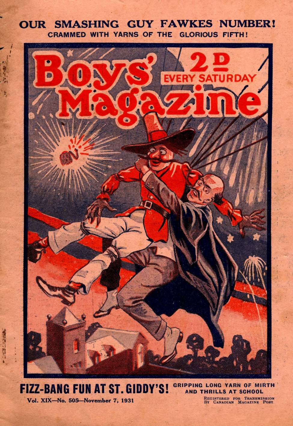 Book Cover For Boys' Magazine 505