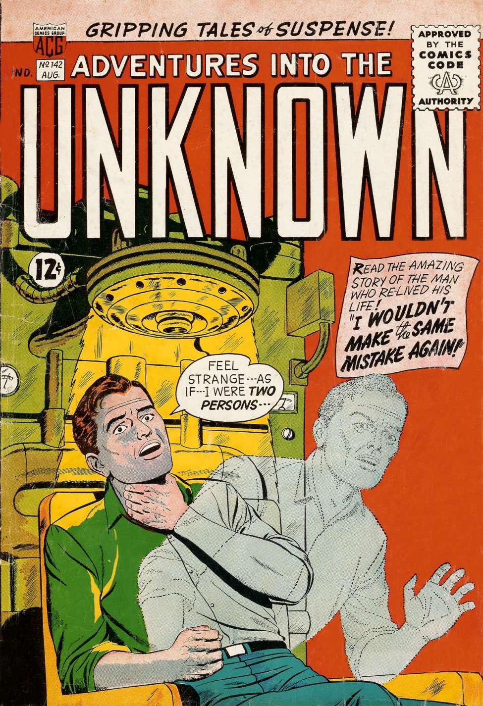 Comic Book Cover For Adventures into the Unknown 142