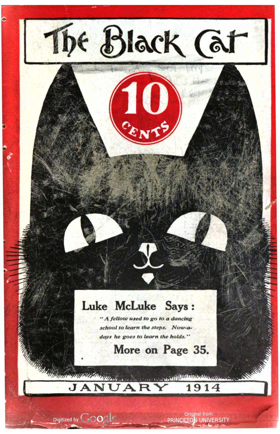 Book Cover For The Black Cat v19 4 - The Eyes of the Unworthy - Howard Markle Hoke