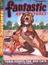 Large Thumbnail For Fantastic Adventures v9 8 - Toka Fights the Big Cats - J. W. Pelkie