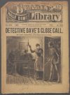 Cover For Beadle's Half Dime Library 875 - Detective Dave's Close Call