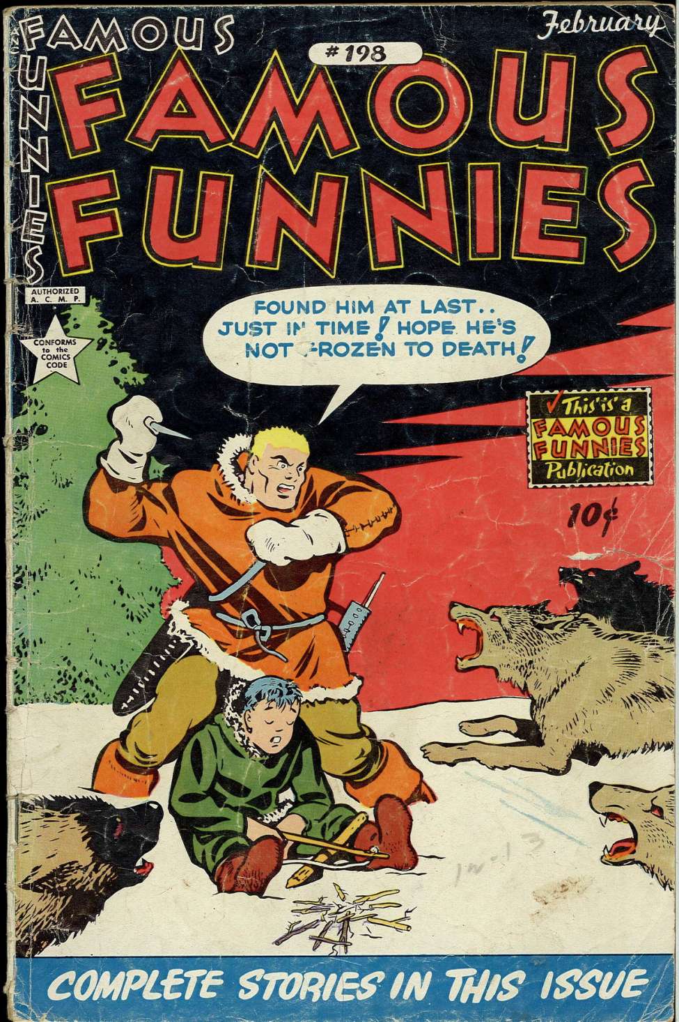 Comic Book Cover For Famous Funnies 198