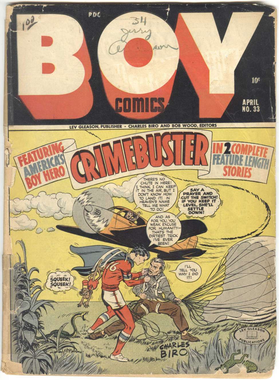 Comic Book Cover For Boy Comics 33 - Version 2