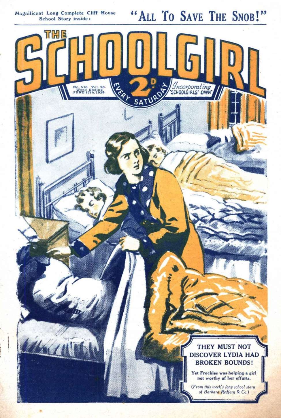 Comic Book Cover For The Schoolgirl 516