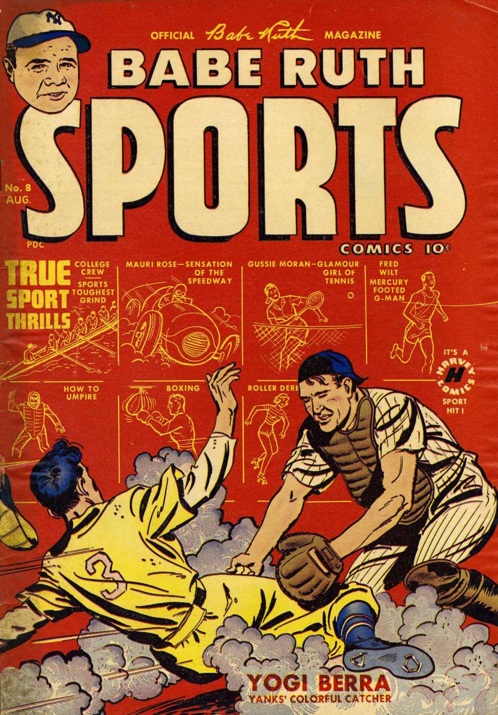 Comic Book Cover For Babe Ruth Sports Comics 8