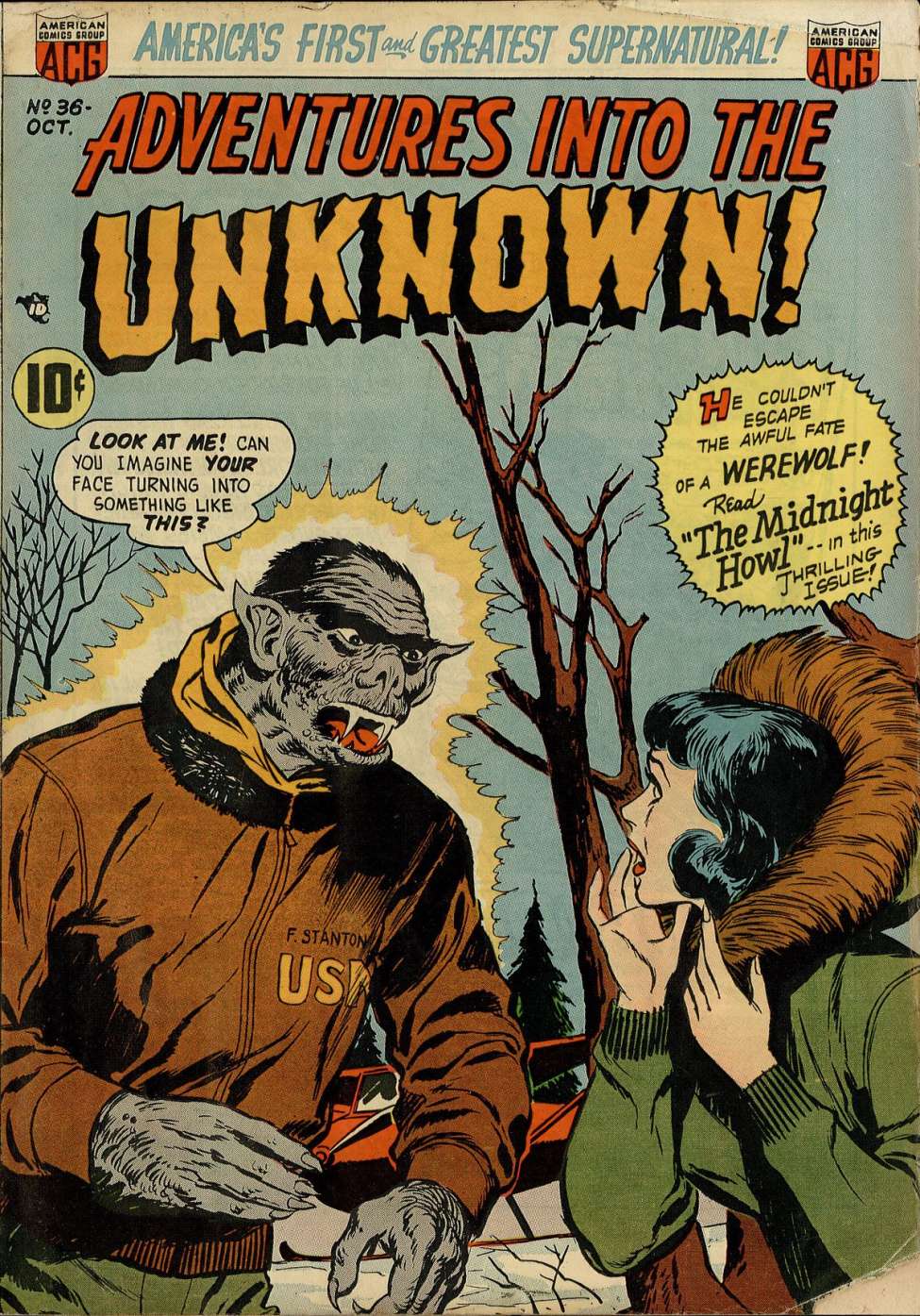 Comic Book Cover For Adventures into the Unknown 36