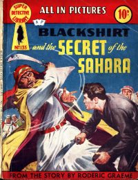 Large Thumbnail For Super Detective Library 135 - Blackshirt and the Secret of the Sahara