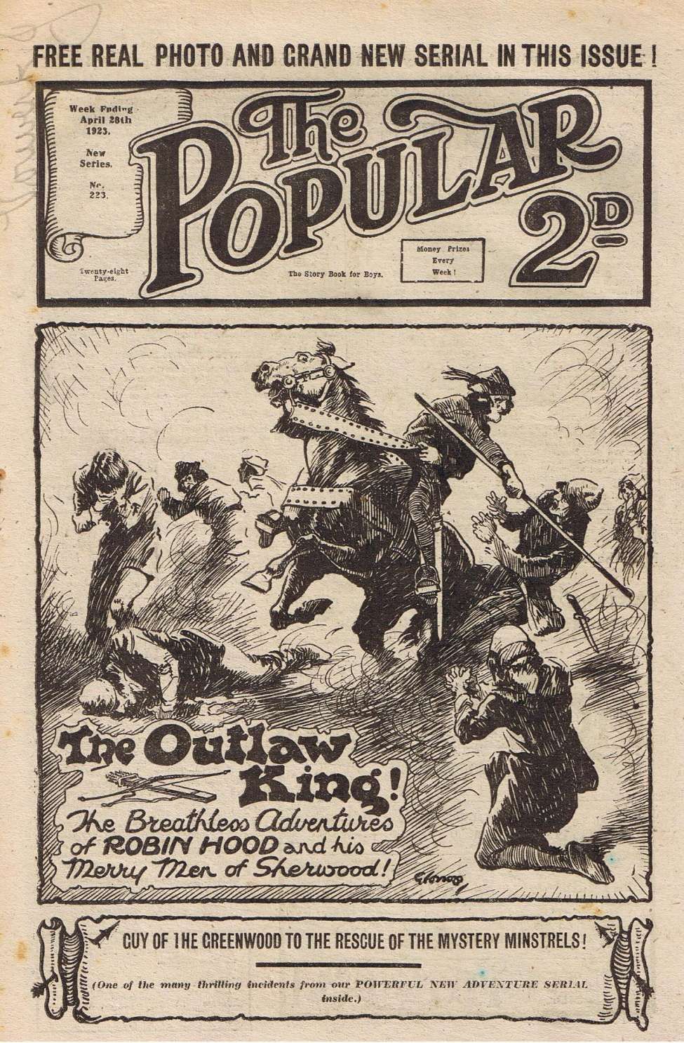 Comic Book Cover For The Popular 223 - The Outlaw King!