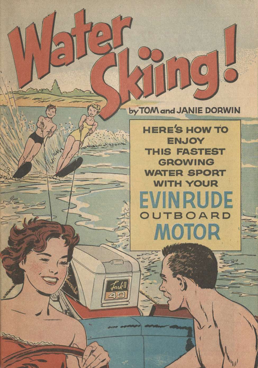 Book Cover For Water Skiing - Evinrude Motors - Version 2