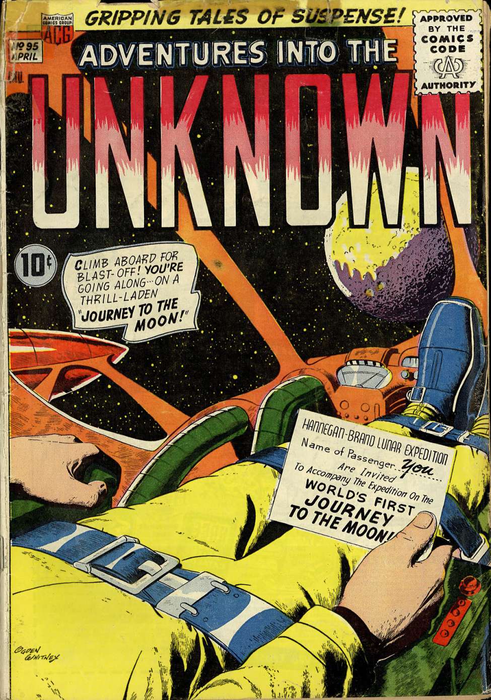 Comic Book Cover For Adventures into the Unknown 95