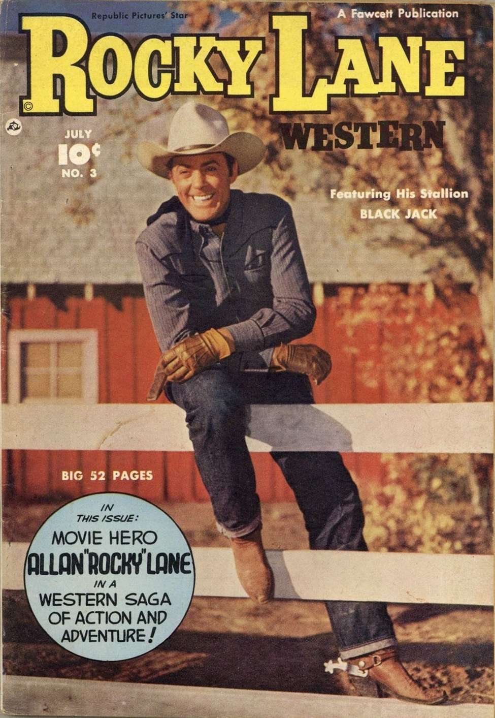 Comic Book Cover For Rocky Lane Western 3 - Version 2