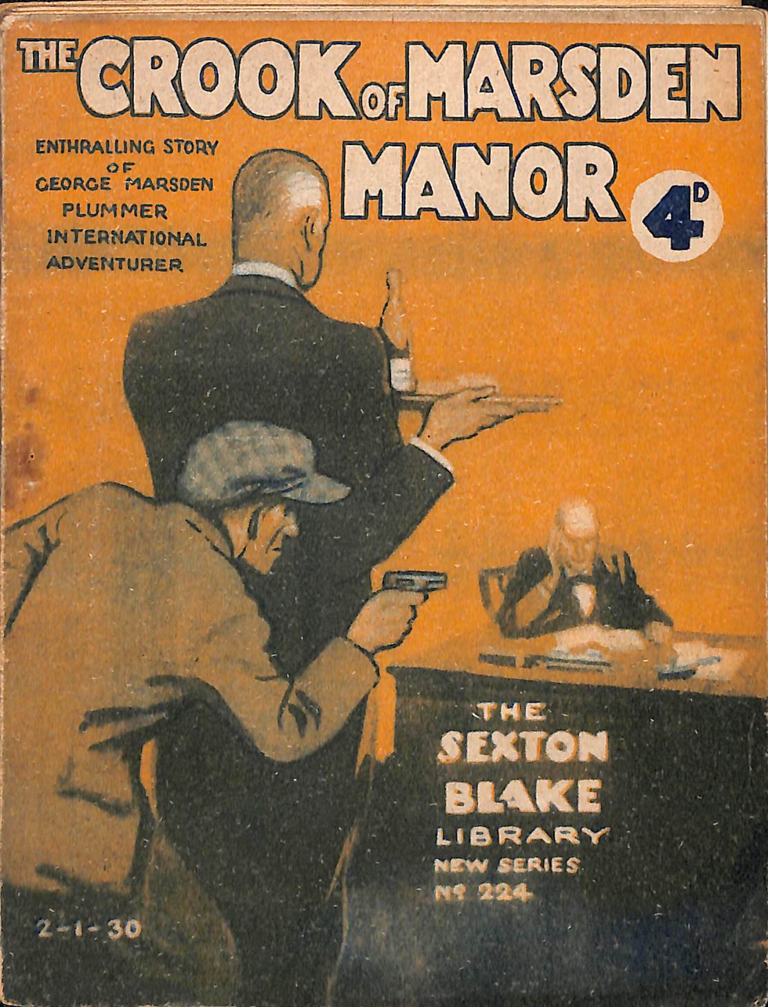 Comic Book Cover For Sexton Blake Library S2 224 - The Crook of Marsden Manor