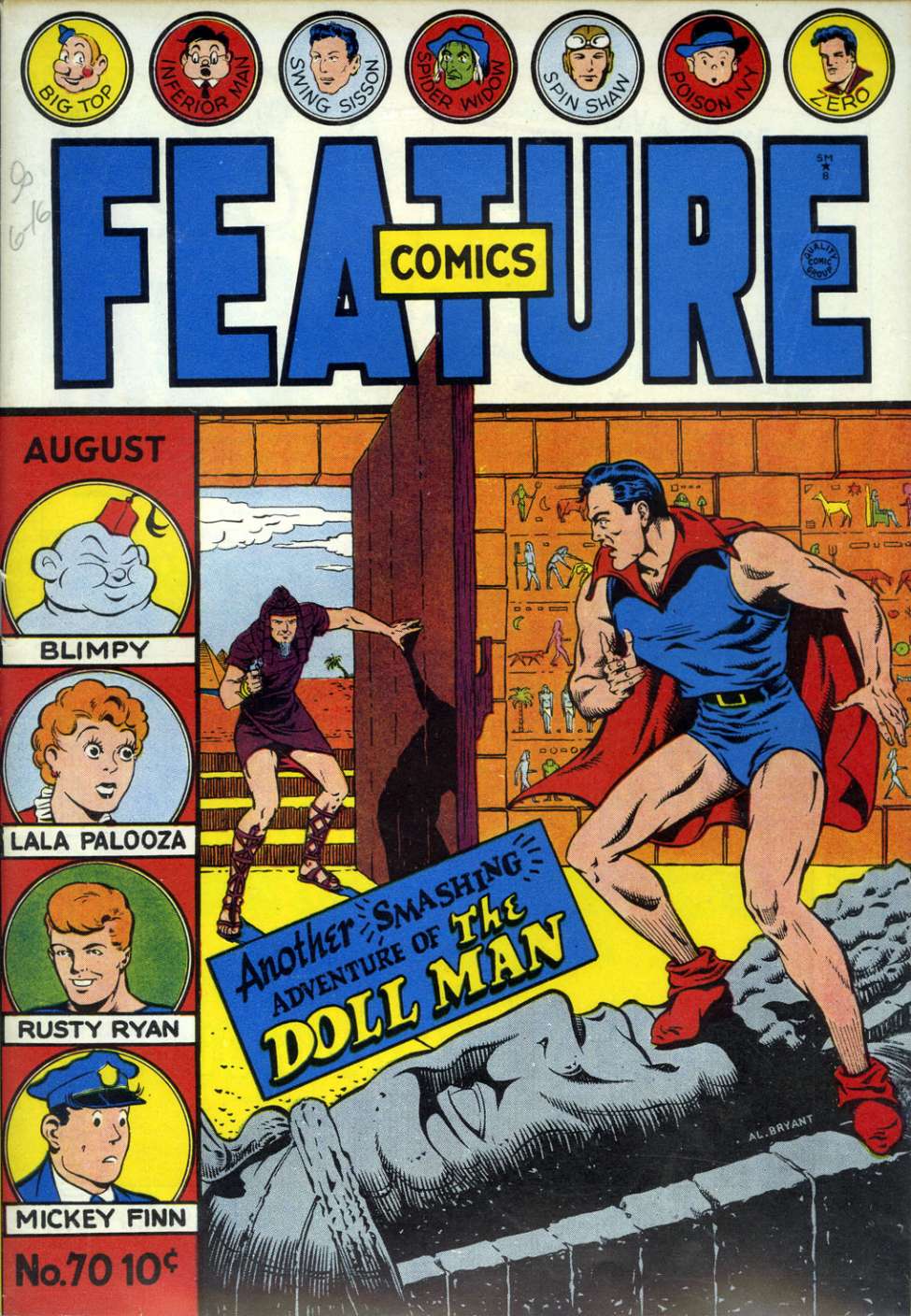 Comic Book Cover For Feature Comics 70