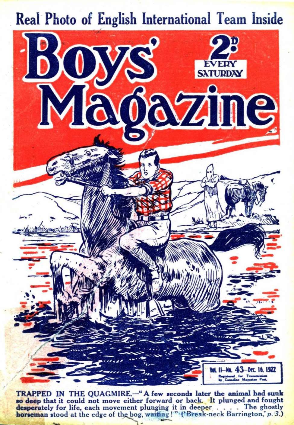 Comic Book Cover For Boys' Magazine 43