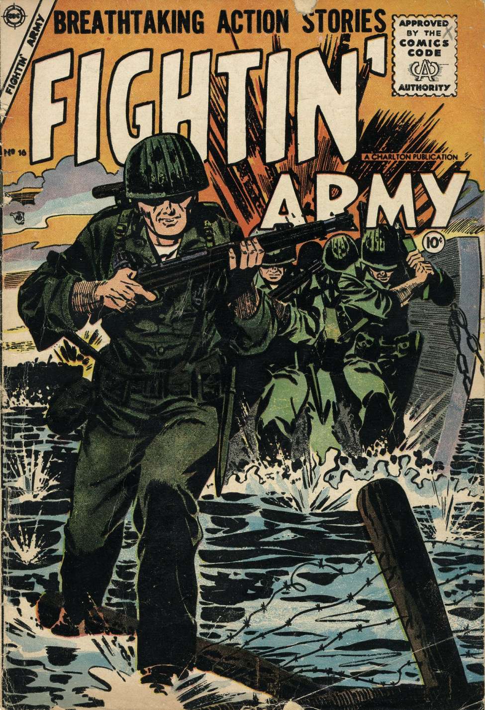 Comic Book Cover For Fightin' Army 16