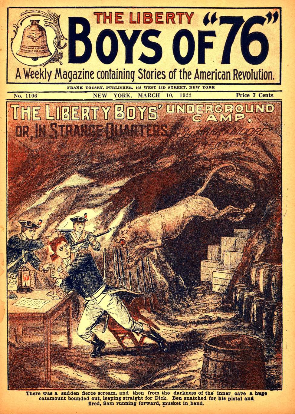 Book Cover For The Liberty Boys of 76 1106 - The Liberty Boys' Underground Camp