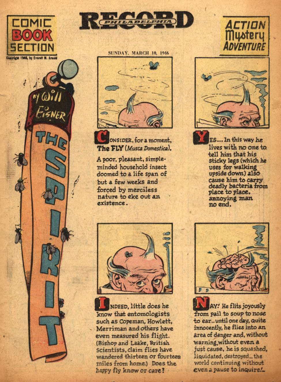 Book Cover For The Spirit (1946-03-10) - Philadelphia Record