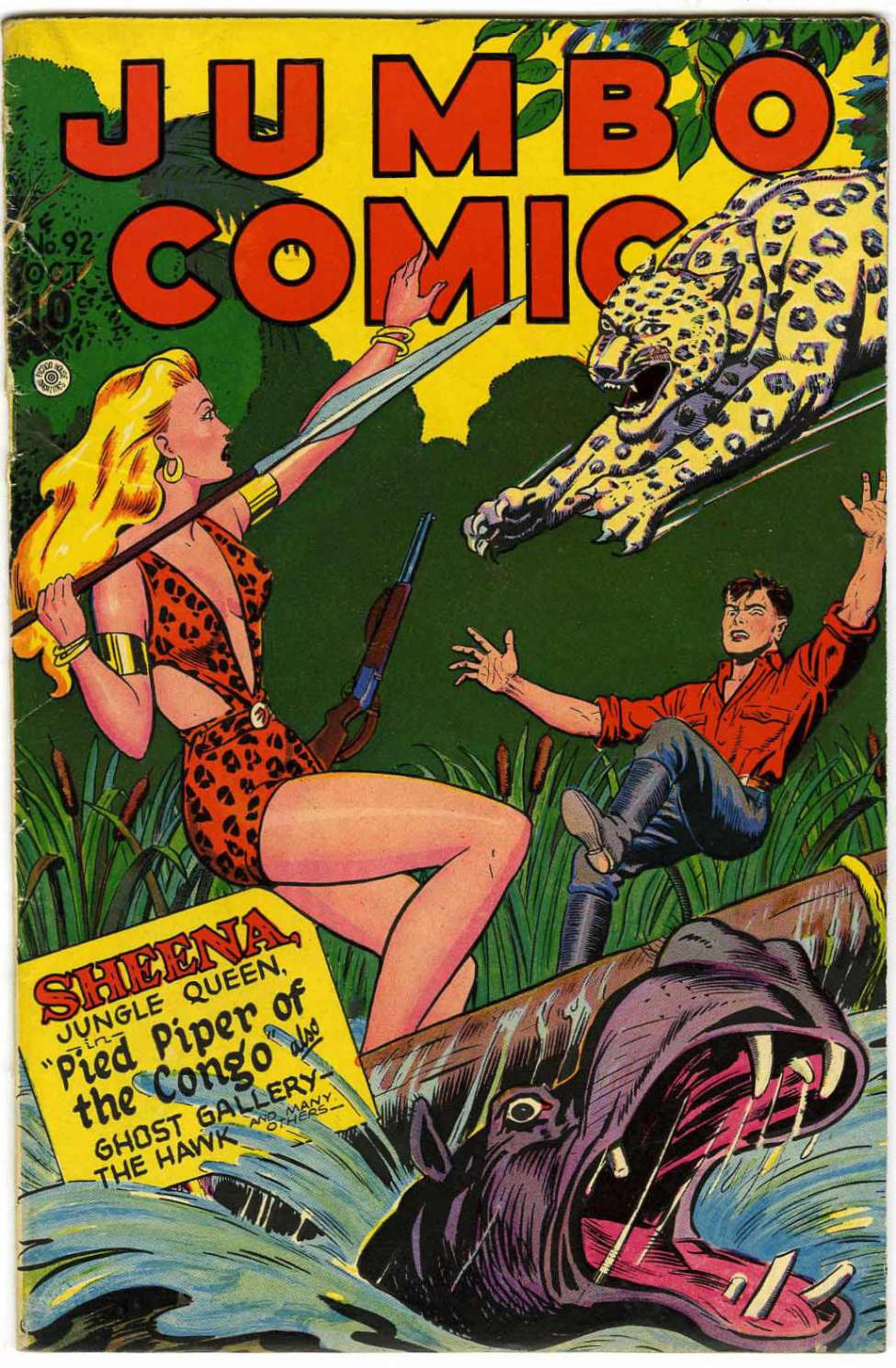Comic Book Cover For Jumbo Comics 92