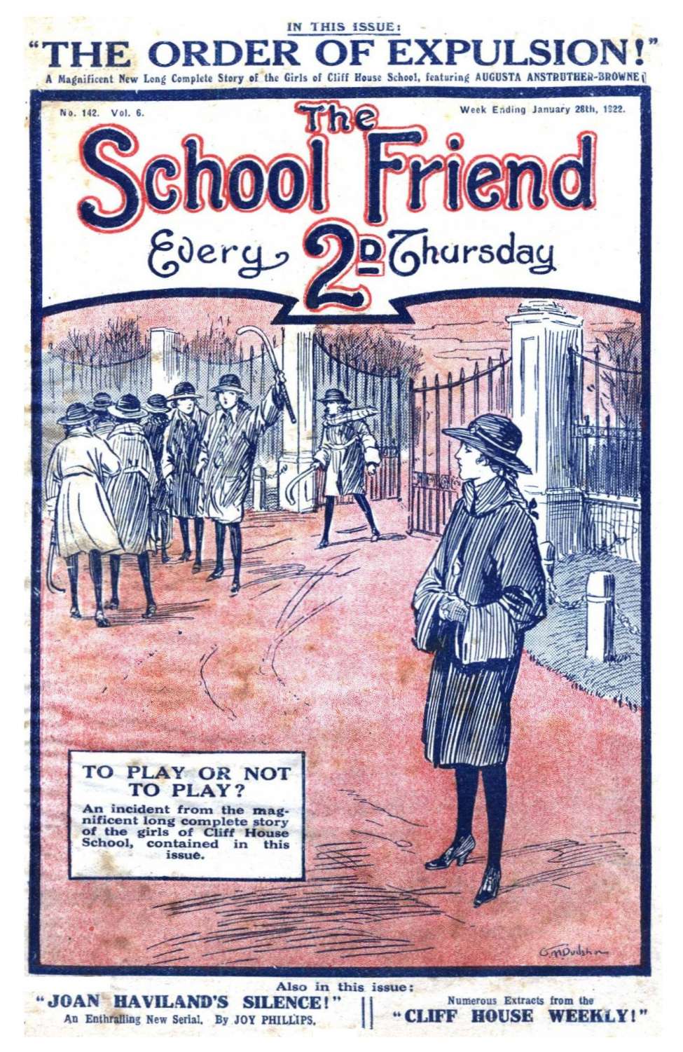 Comic Book Cover For The School Friend 142