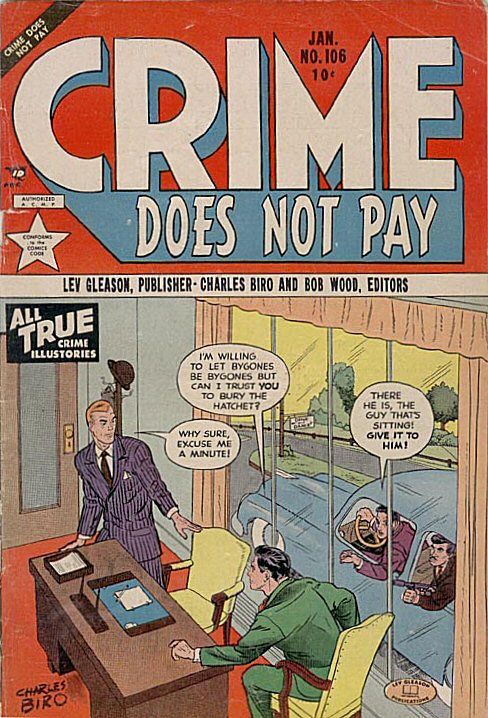 Comic Book Cover For Crime Does Not Pay 106 - Version 1
