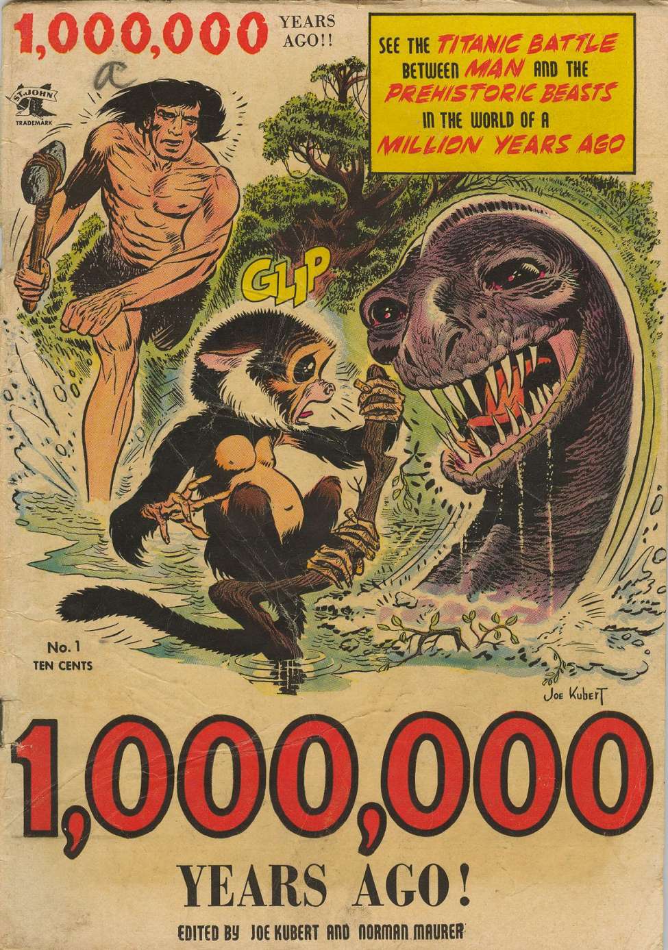 Comic Book Cover For One Million Years Ago 1