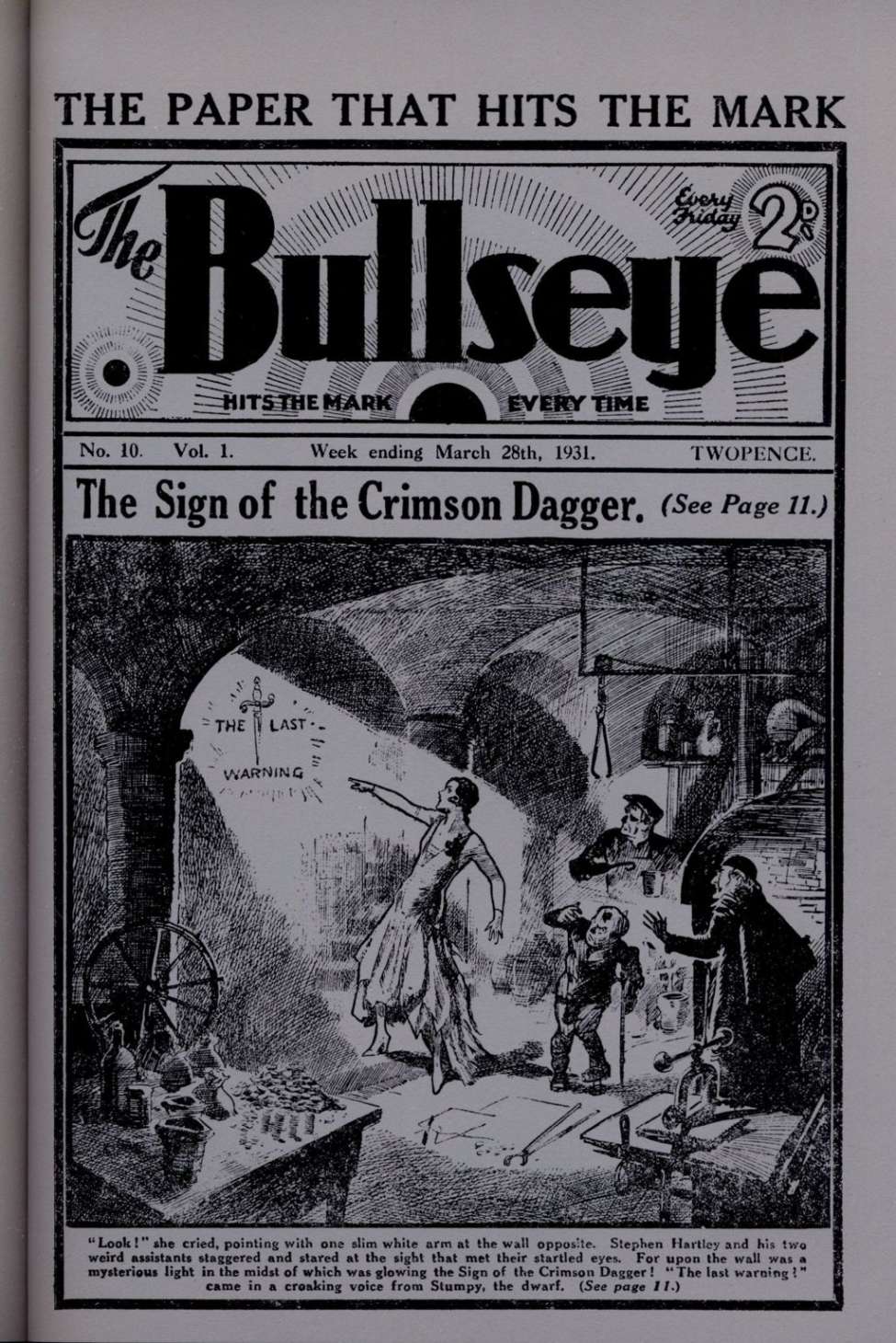 Comic Book Cover For The Bullseye v1 10 - Mortimer Hood - The Sleuth of The Skies