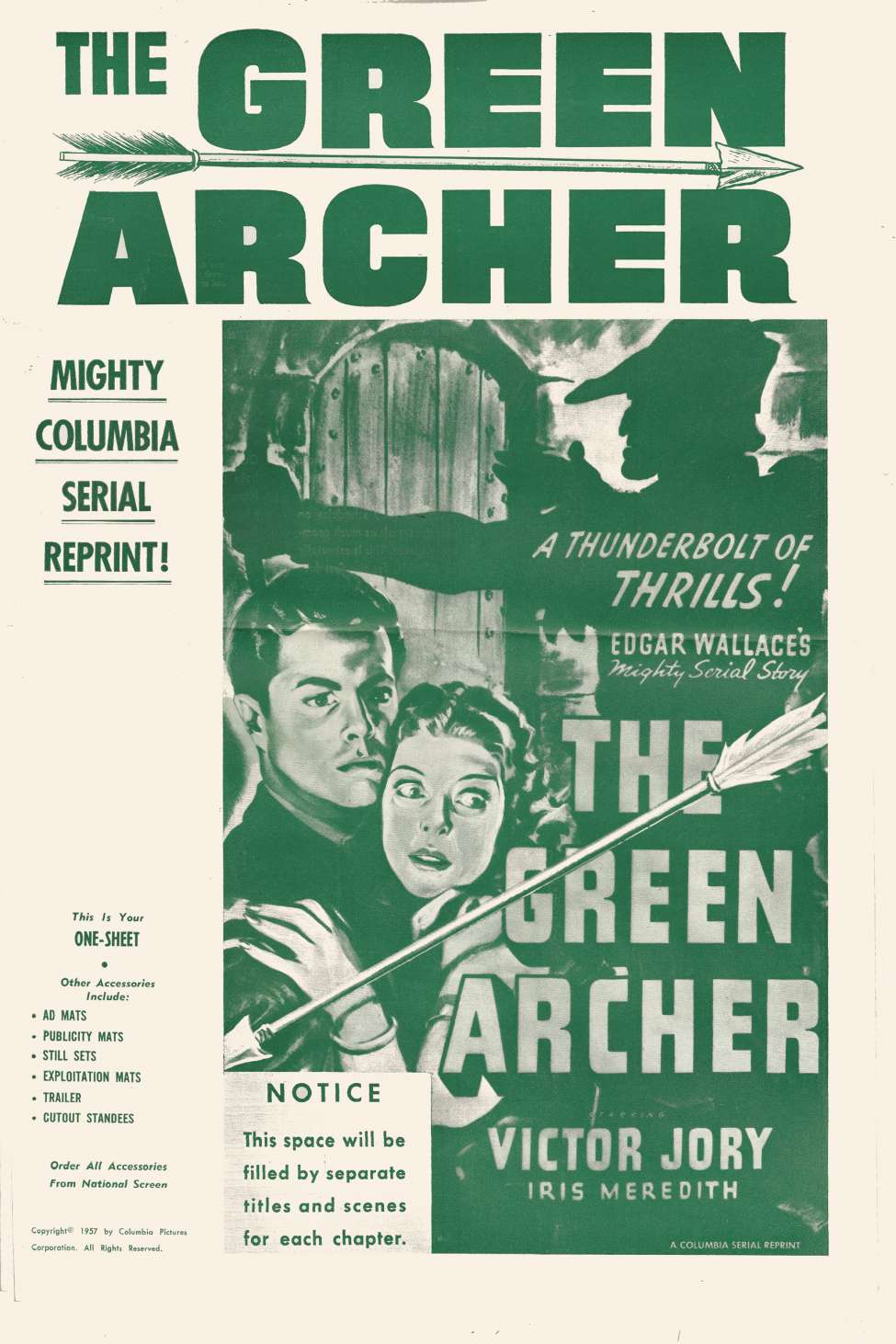 Comic Book Cover For Green Archer Serial Pressbook