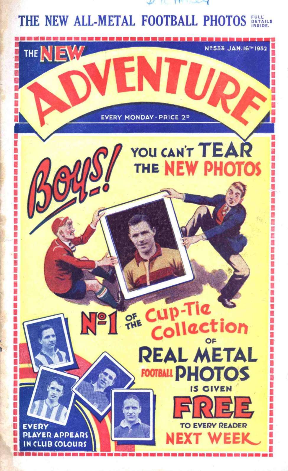 Comic Book Cover For Adventure 533