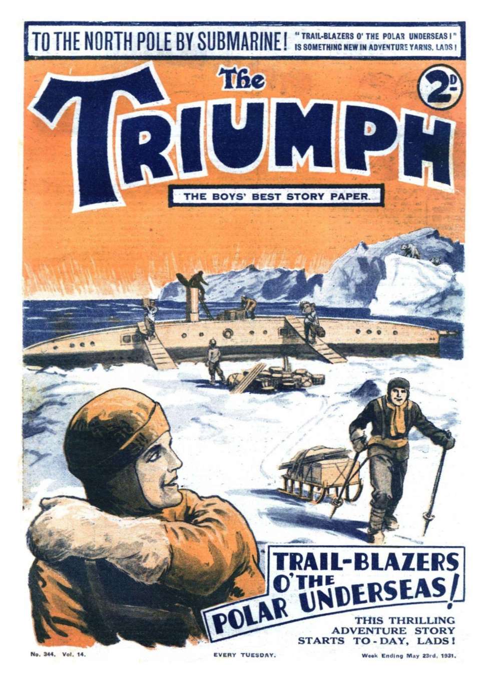 Comic Book Cover For The Triumph 344