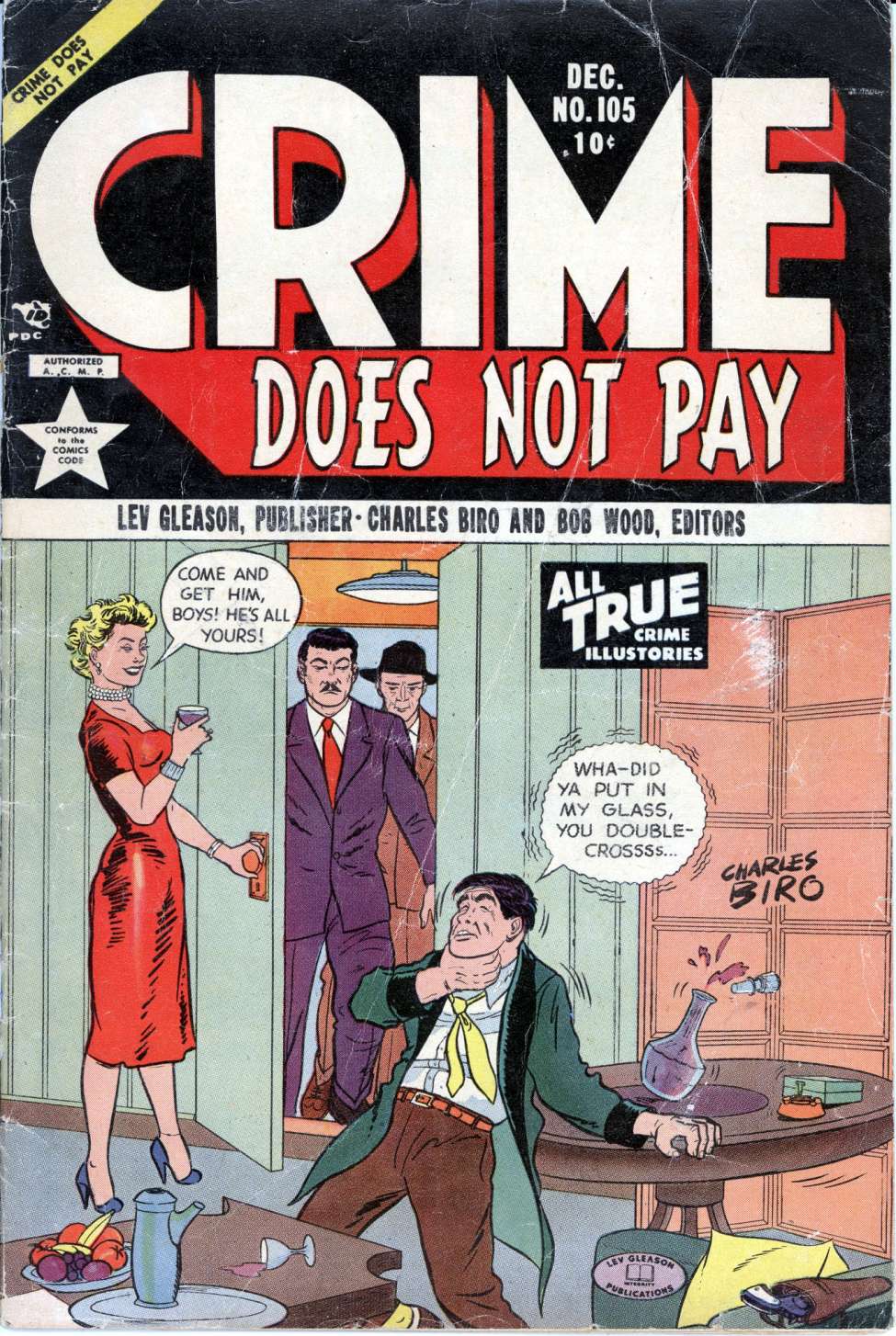 Comic Book Cover For Crime Does Not Pay 105