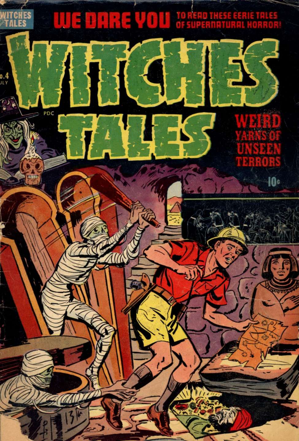 Comic Book Cover For Witches Tales 4