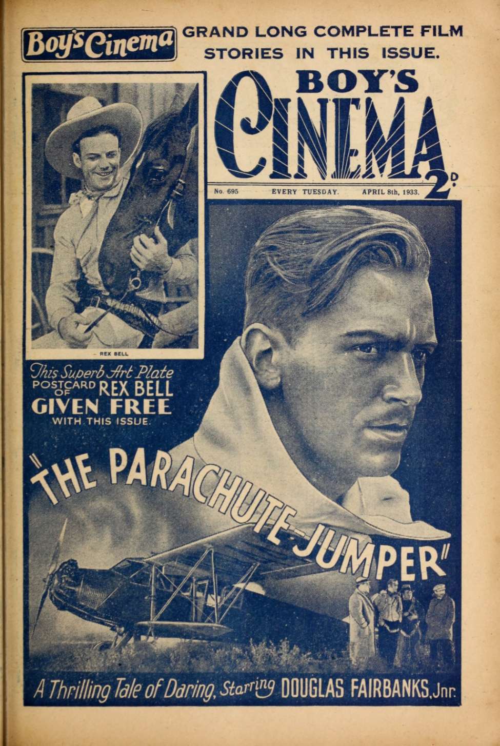Book Cover For Boy's Cinema 695 - Parachute Jumper - Douglas Fairbanks Jr.