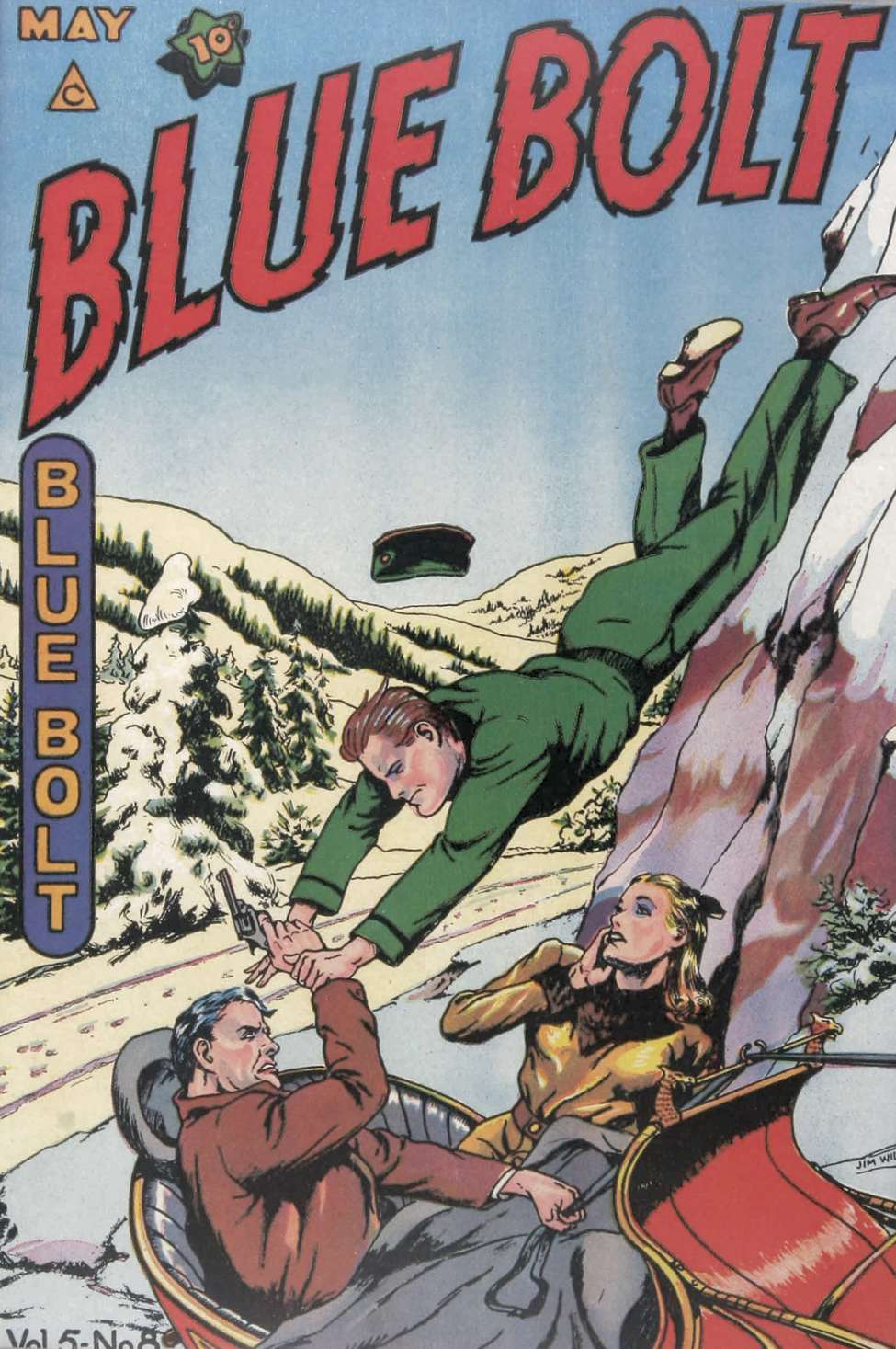 Comic Book Cover For Blue Bolt v5 8 - Version 2