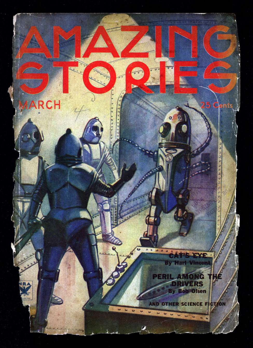 Book Cover For Amazing Stories v8 11 - Triplanetary - Edward E. Smith