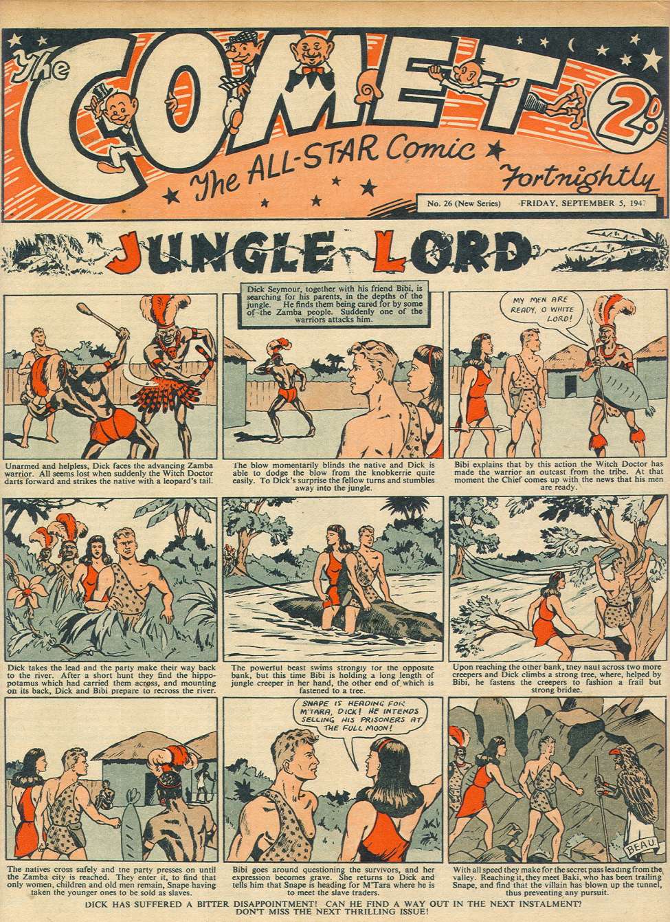 Comic Book Cover For The Comet 26