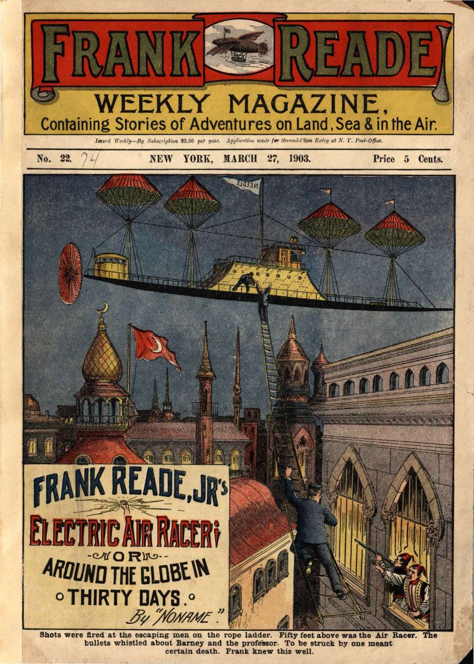 Book Cover For v1 22 - Frank Reade, Jr.'s Electric Air Racer
