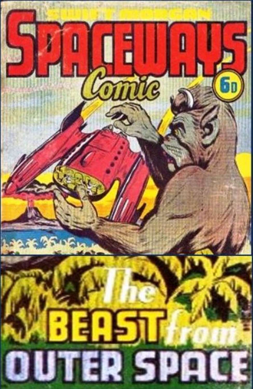 Comic Book Cover For Swift Morgan and the Beast From Outer Space