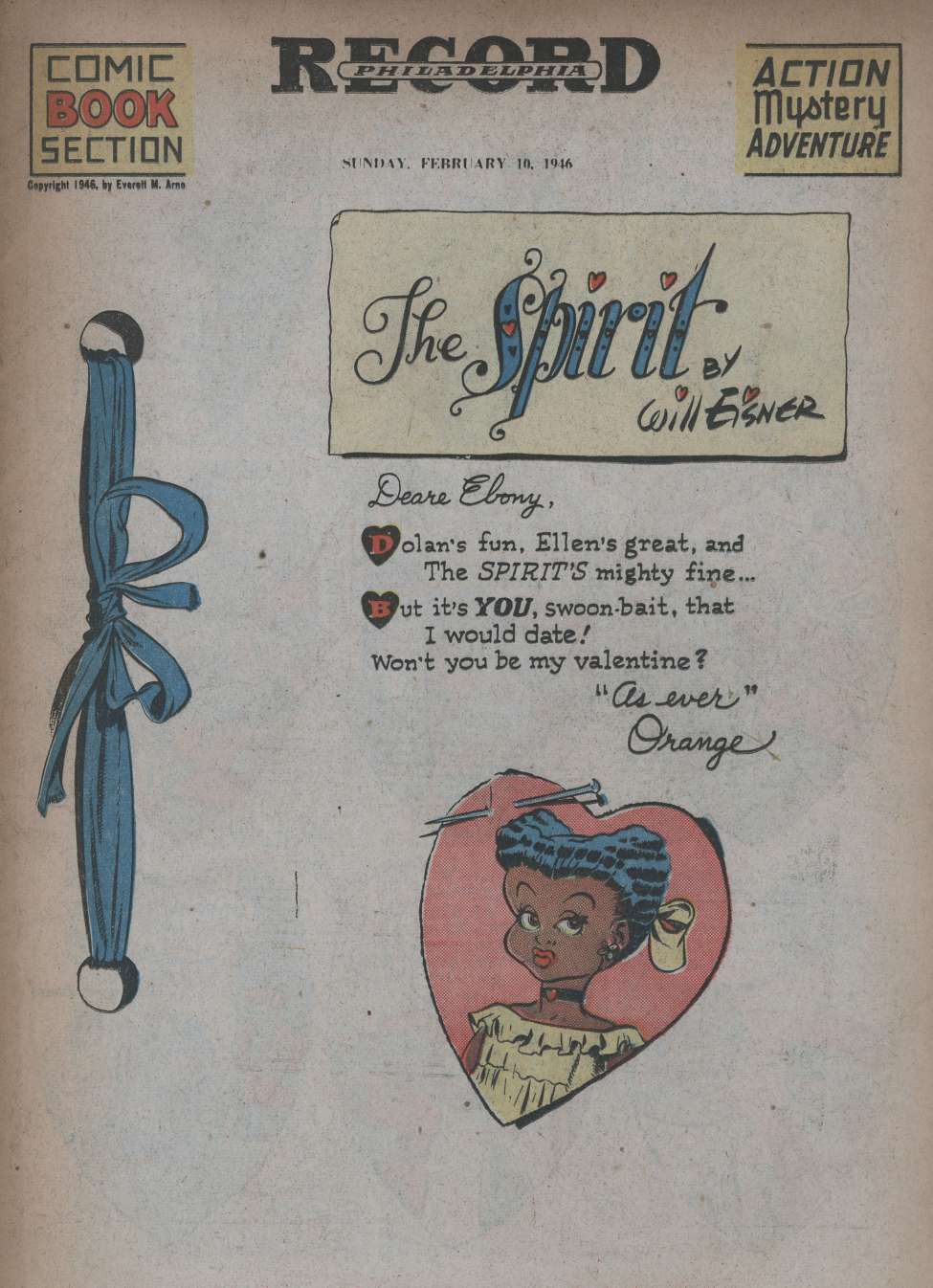 Book Cover For The Spirit (1946-02-10) - Philadelphia Record