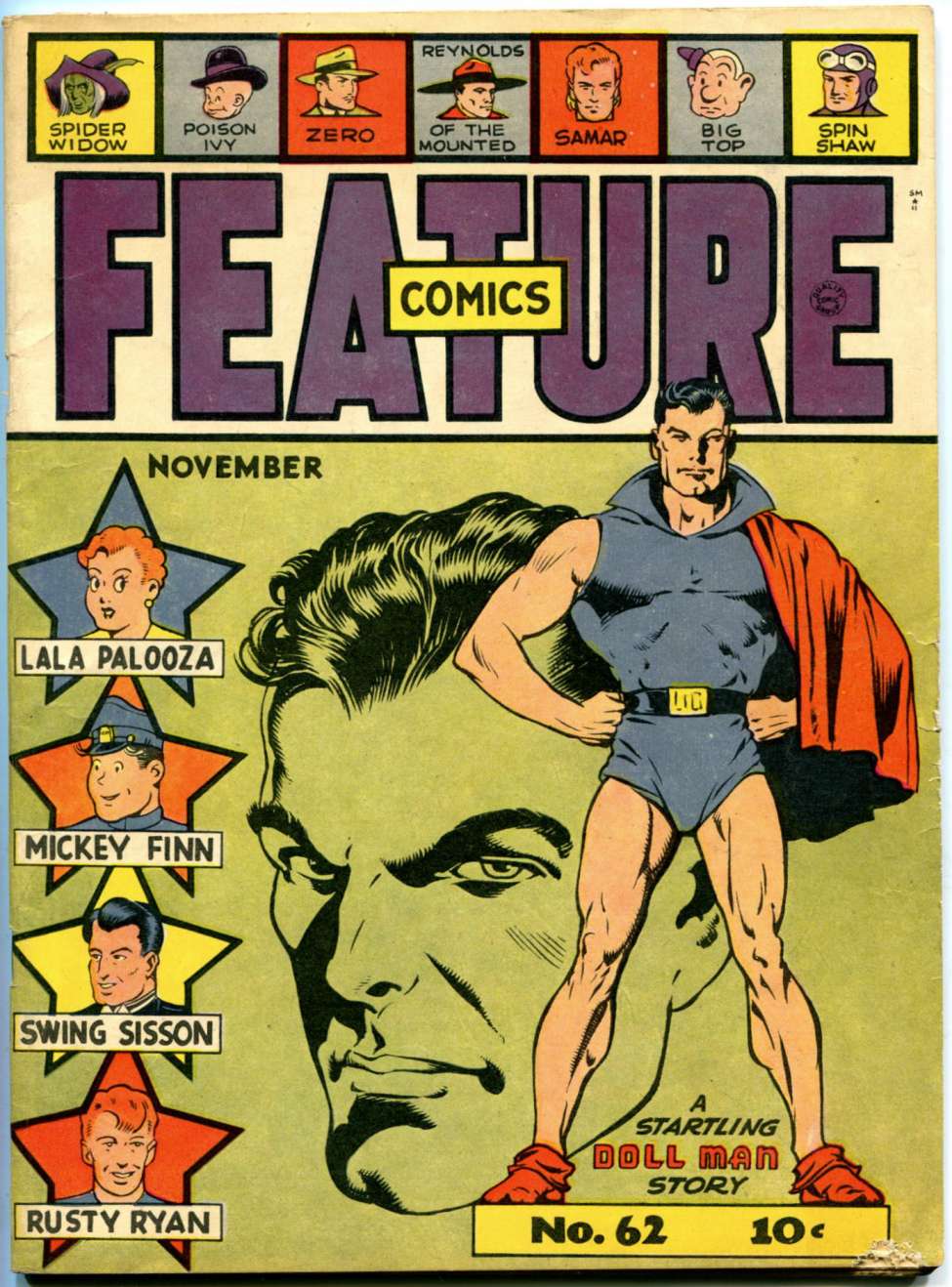 Comic Book Cover For Feature Comics 62