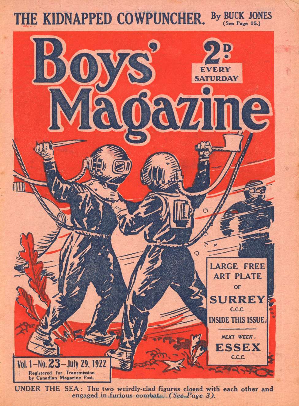 Book Cover For Boys' Magazine 23