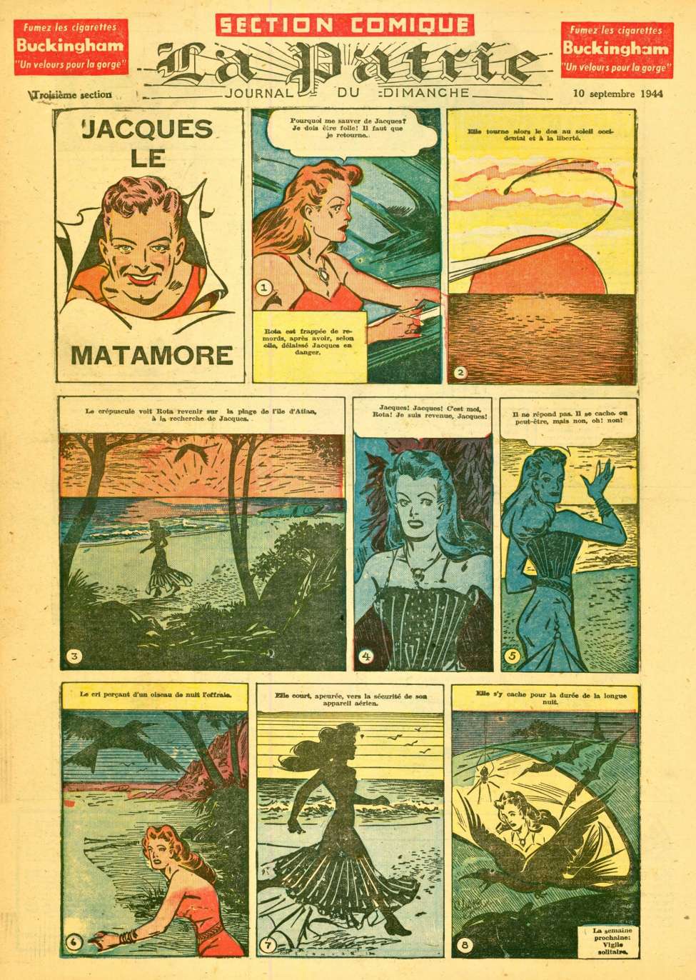 Book Cover For La Patrie - Section Comique (1944-09-10)