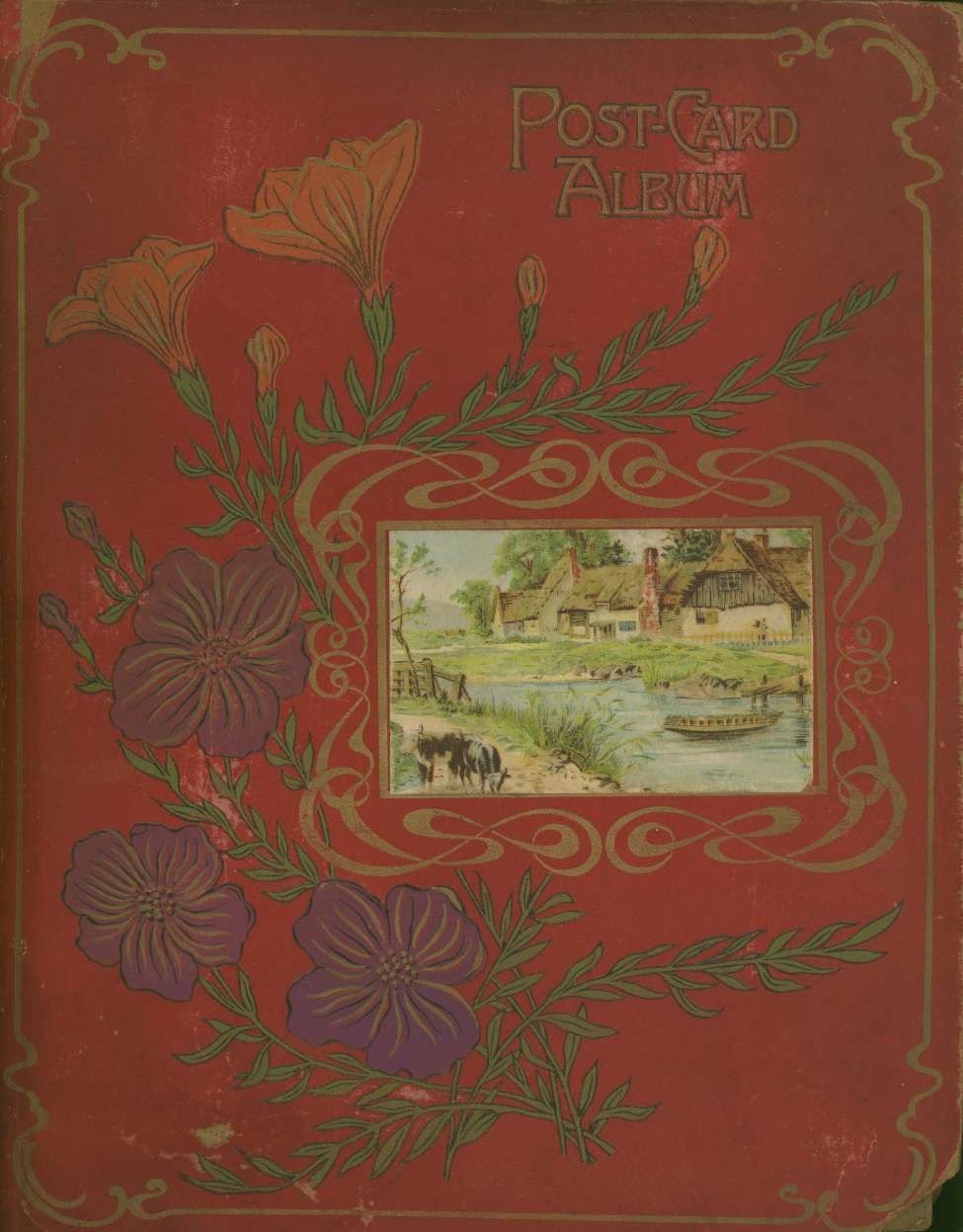 Book Cover For Post-Card Album - Dated Dec 24th 1907