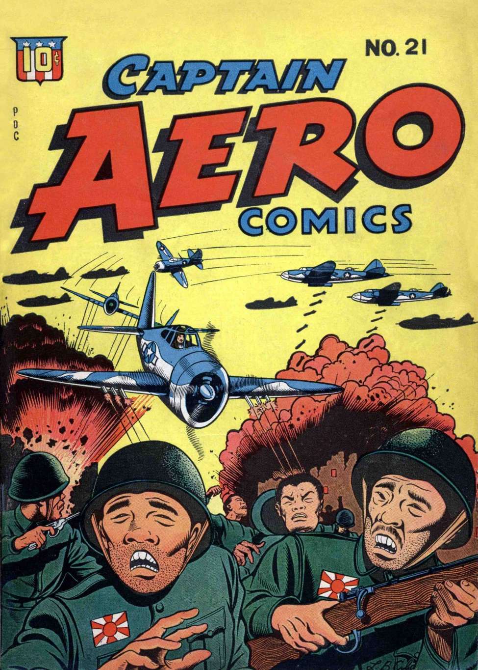 Book Cover For Captain Aero Comics 21